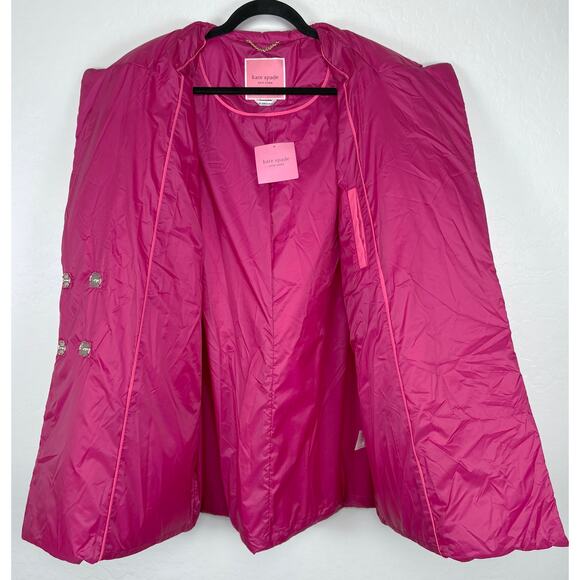 Kate Spade Fuchsia Gramercy Parka XL (No Belt) - Picture 3 of 16